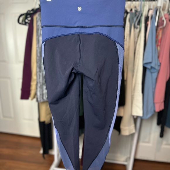 Lululemon Colour Me Ombre Crop 21"Midnight Navy/Gatsby Blue/Visto Blue | SIZE 4 - Picture 9 of 12
